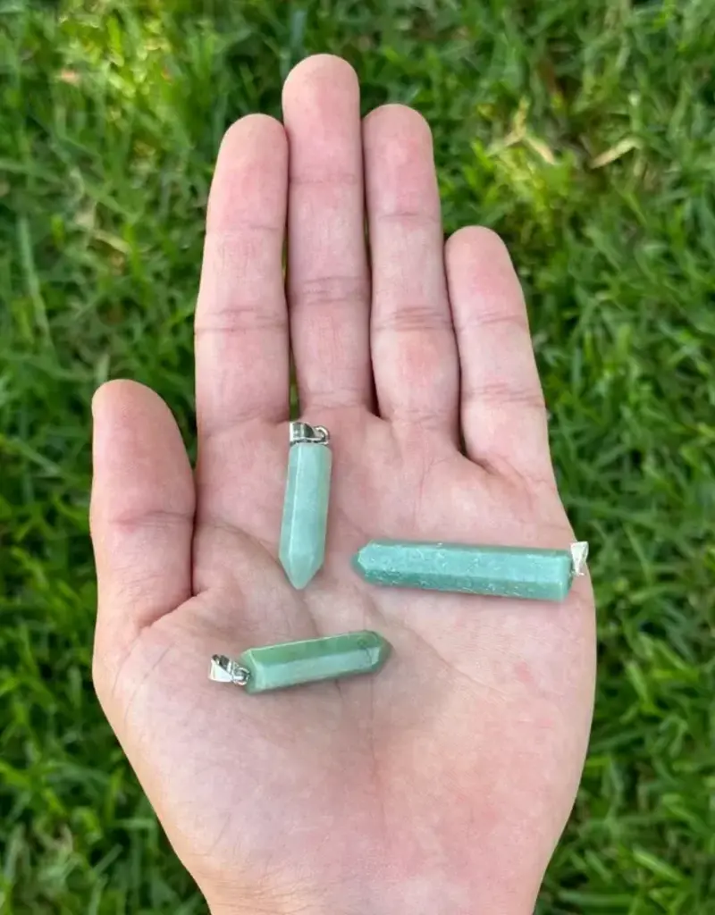 Point Pendant - Green Aventurine- PP-GAP21