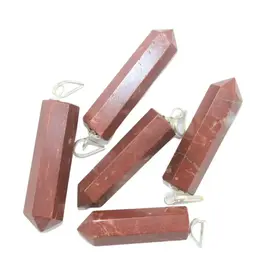 Point Pendant - Red Jasper