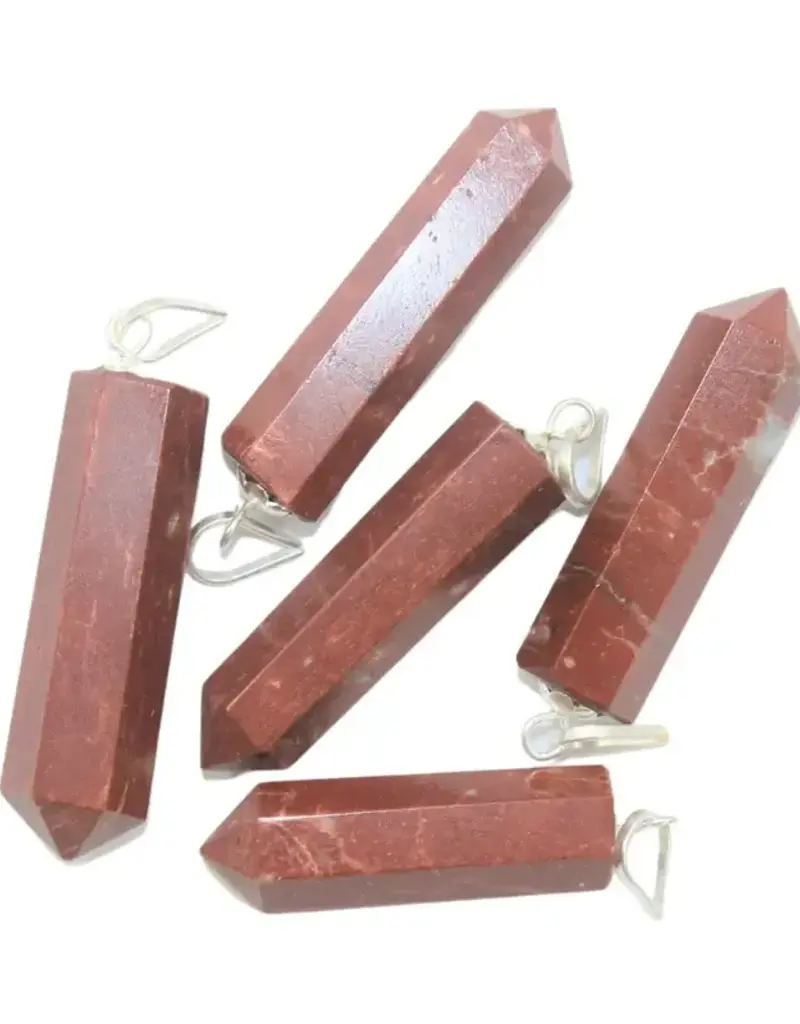 Point Pendant - Red Jasper