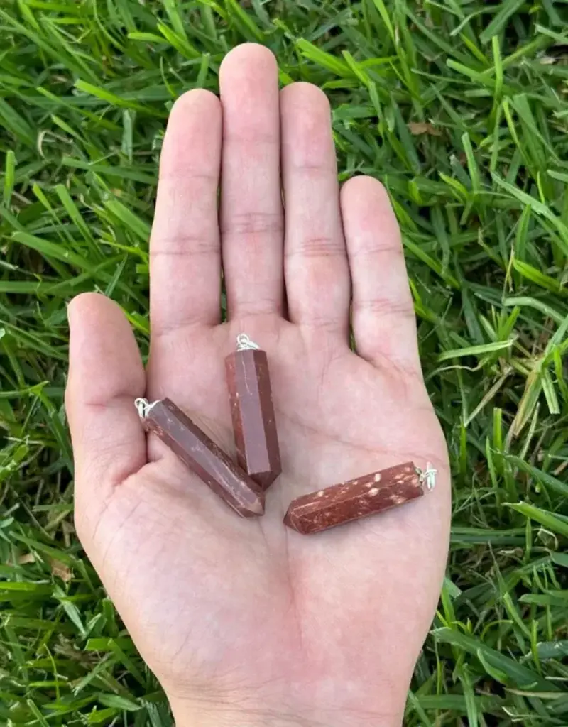 Point Pendant - Red Jasper