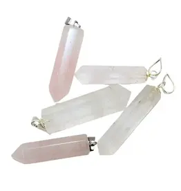 Point Pendant - Rose Quartz