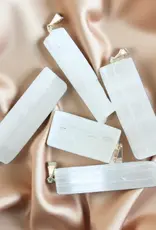 Point Pendant - Selenite Raw