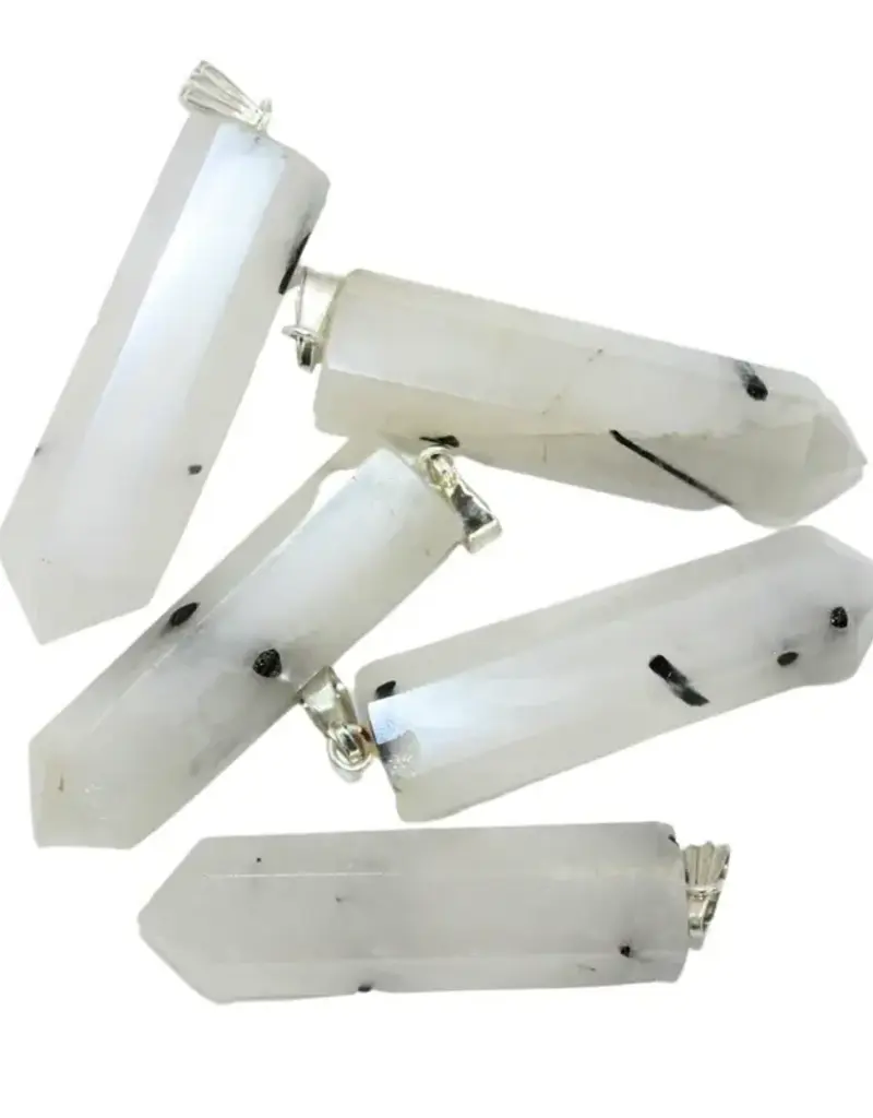 Point Pendant - Tourmalinated Quartz -PP-TQ