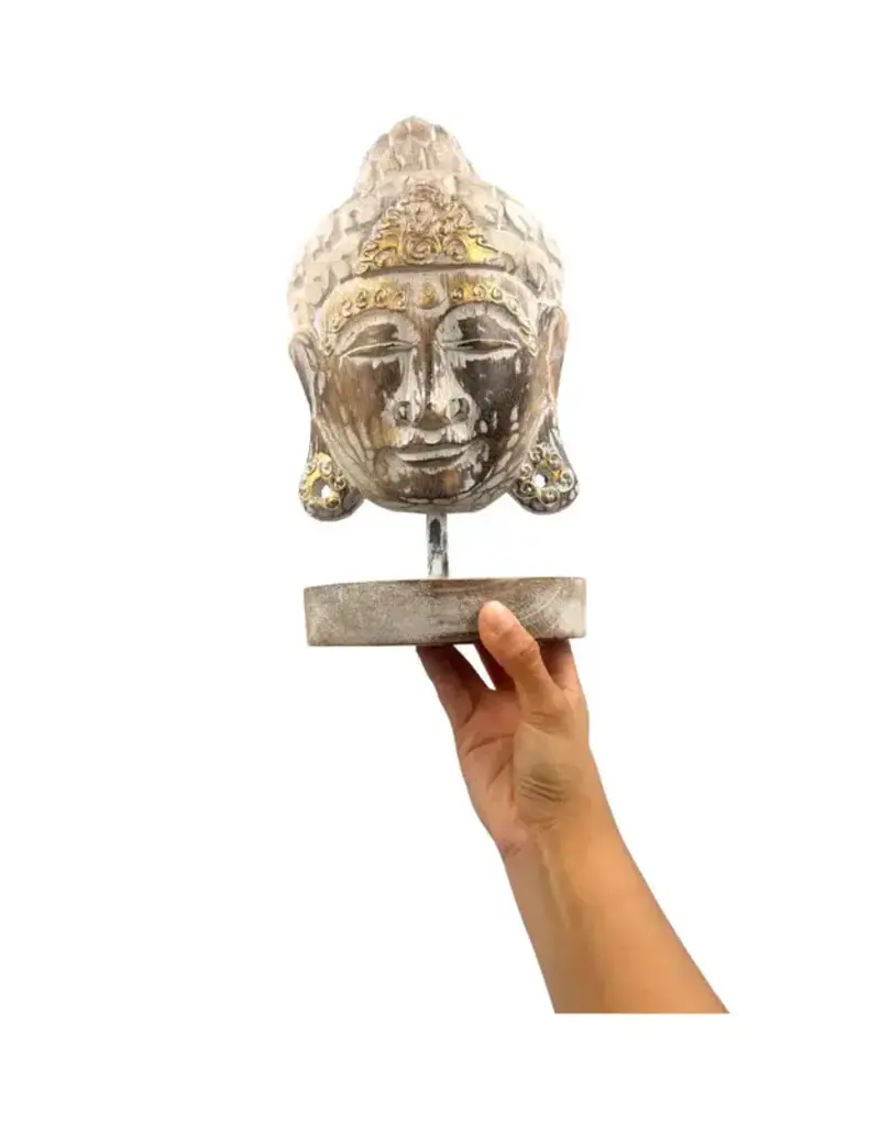 White Buddha Head Statue
