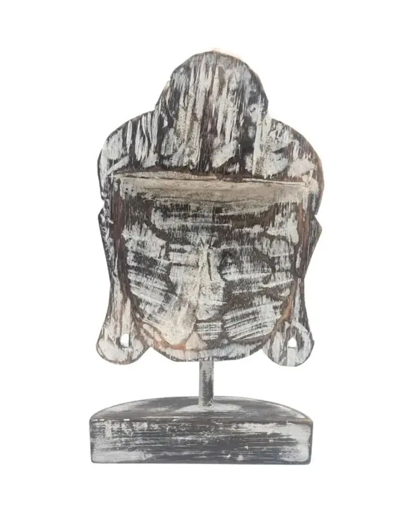 White Buddha Head Statue