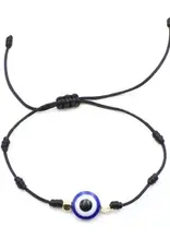 Bracelet - Plain Evil Eye, Black - BR-EEBK12
