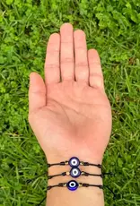 Bracelet - Plain Evil Eye, Black - BR-EEBK12