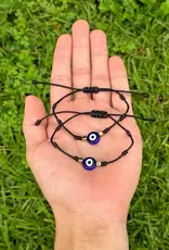 Bracelet - Plain Evil Eye, Black - BR-EEBK12