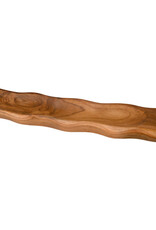 Teak Incense Holder- 9.75" L x 2" W x 0.25" H- 64895