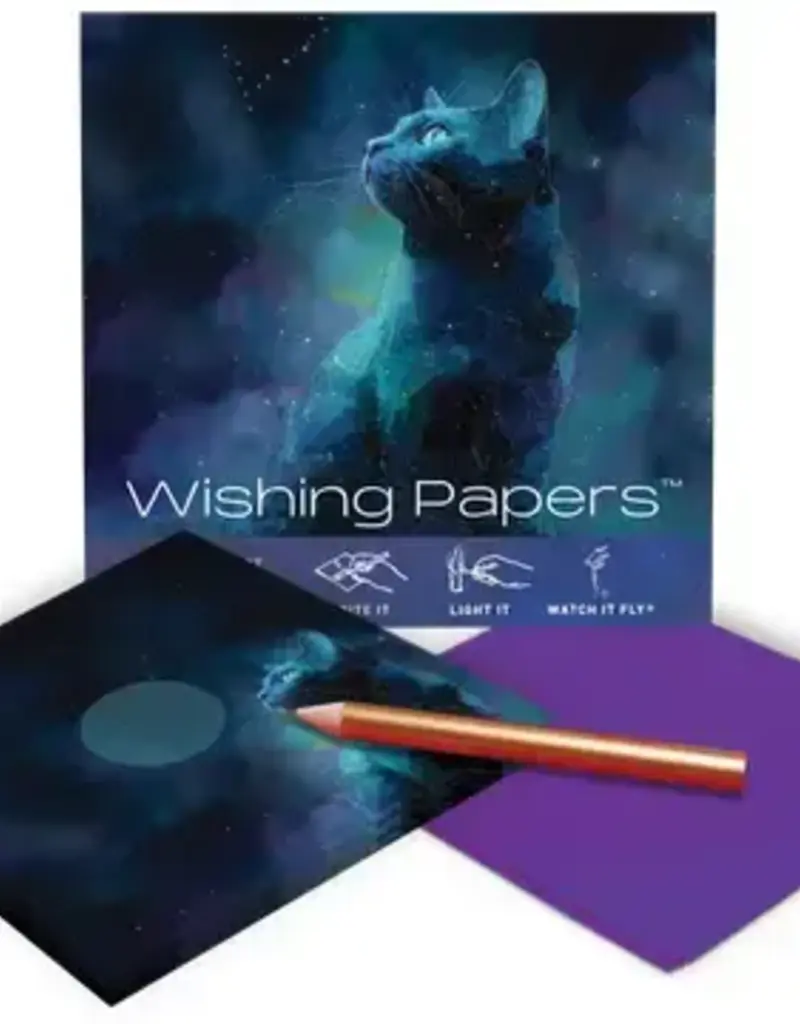 Cosmic Cat Flying Wish Paper