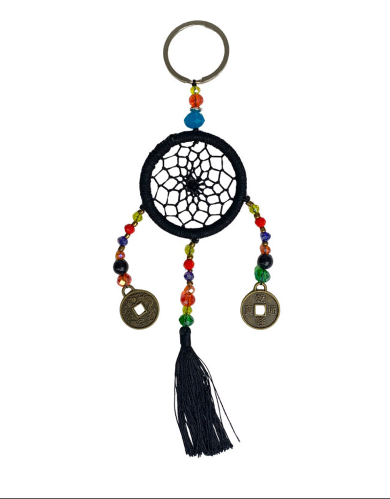 Black Dream Catcher Keychain - 64203BK