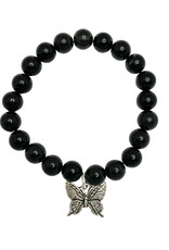 Black Obsidian Braacelet with Hope Butterfly