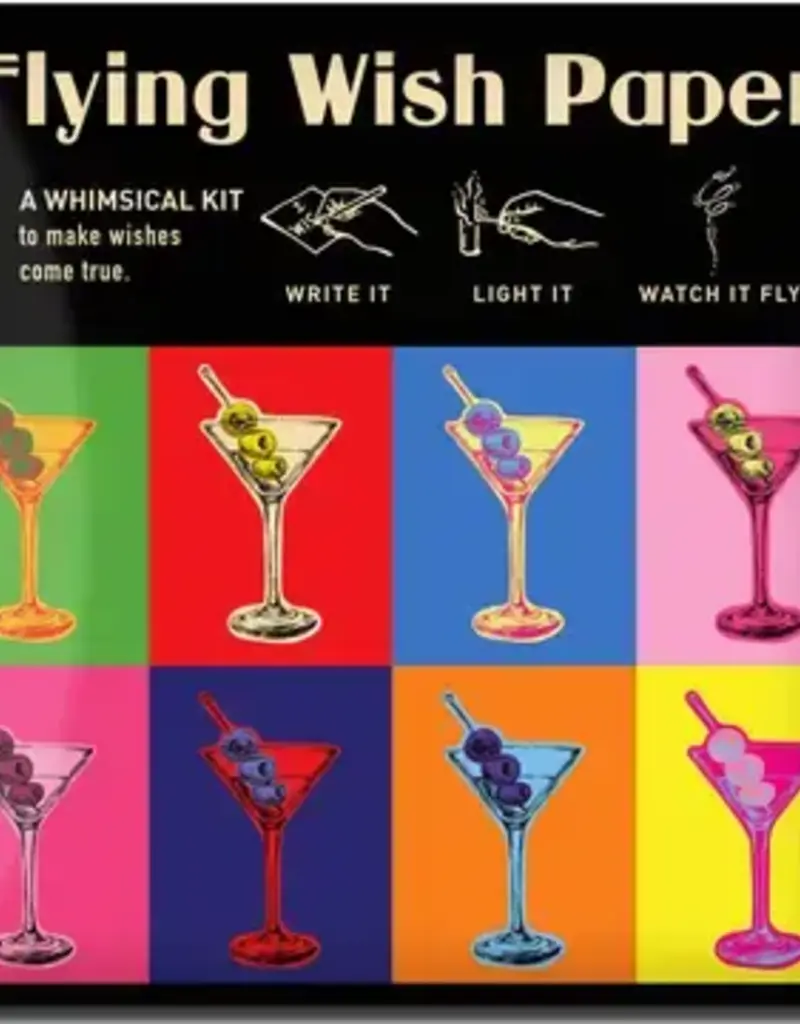 Martinis Flying Wish Paper