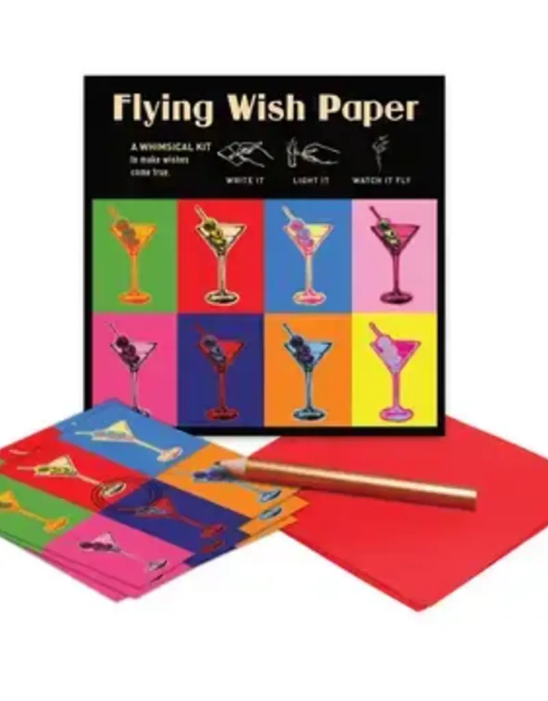 Martinis Flying Wish Paper