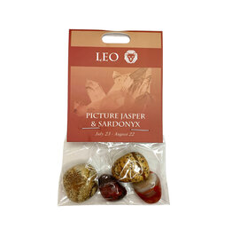 Leo Stone Set- Picture Jasper, Sardonyx
