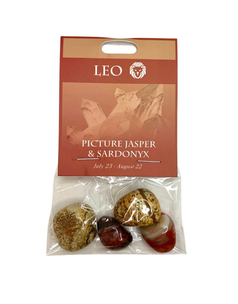 Leo Stone Set- Picture Jasper, Sardonyx