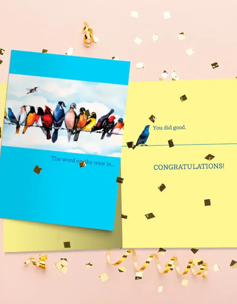 Congratulations Card - Word on the Wire - 11349