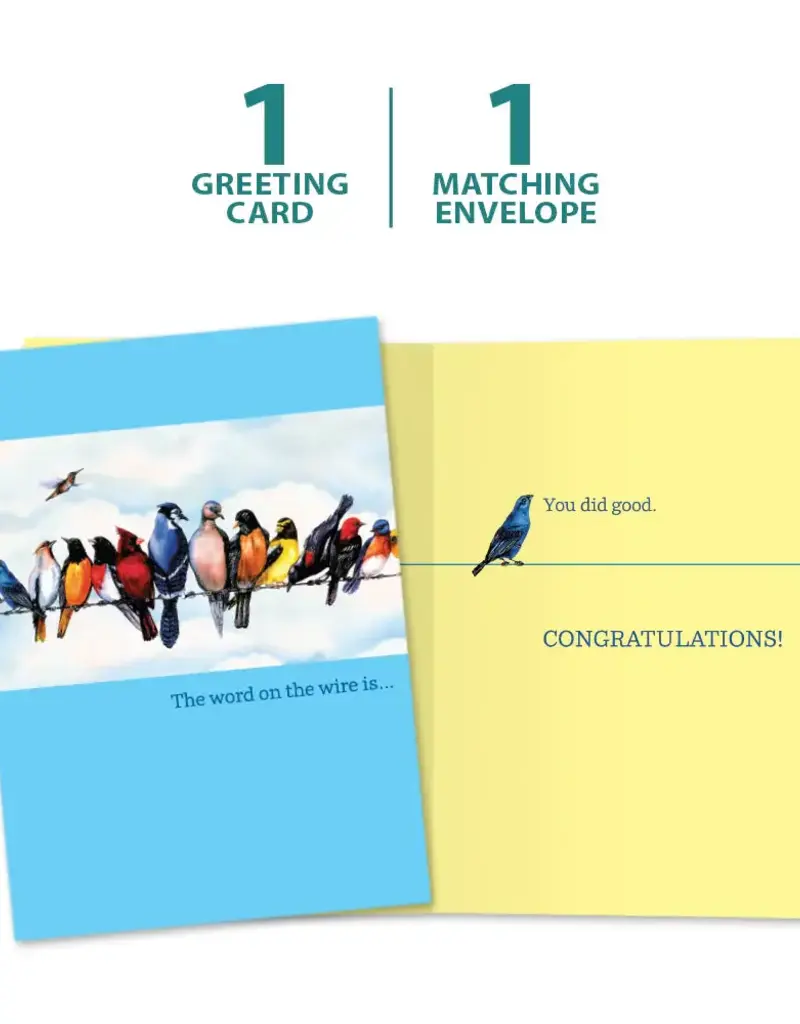 Congratulations Card - Word on the Wire - 11349