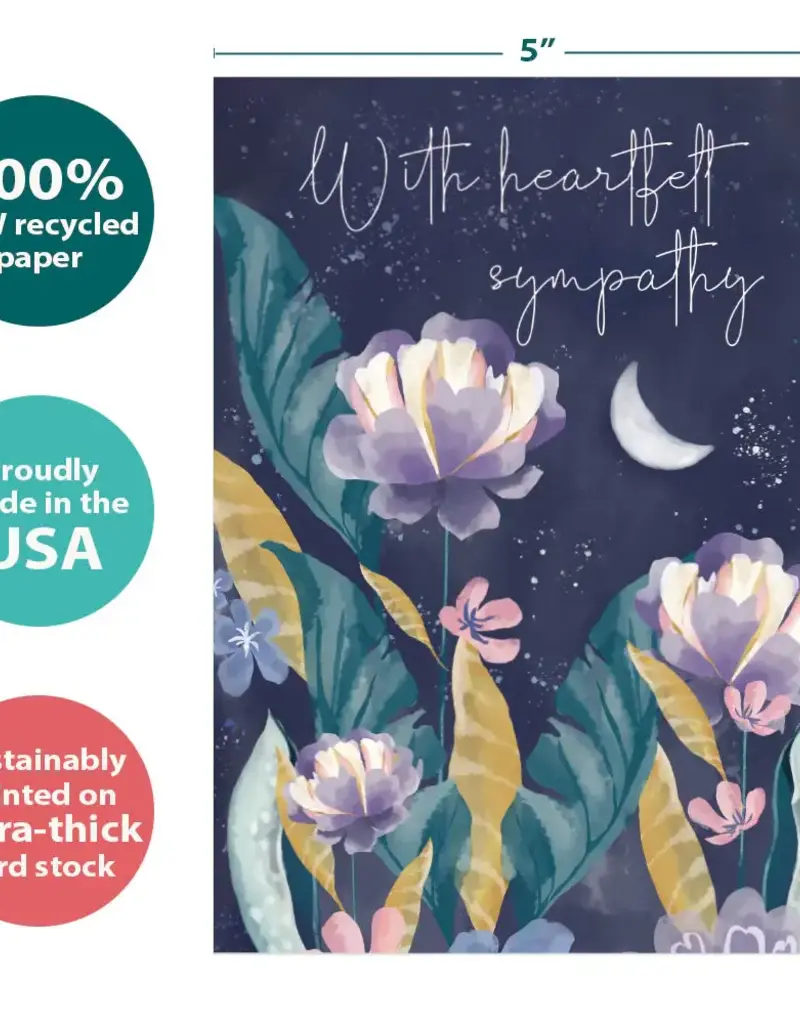 Sympathy Card - Heartfelt Moon - 21636