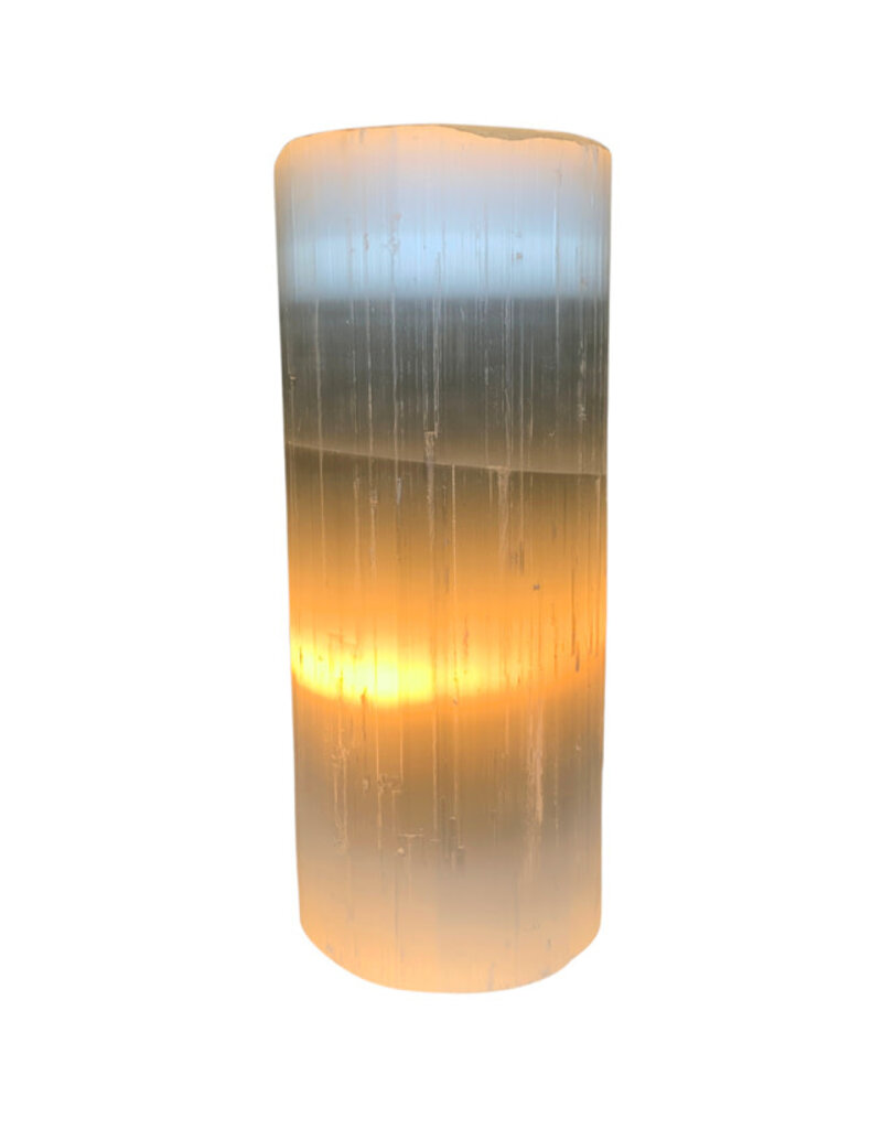Selenite Cylinder Lamp - Small