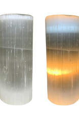 Selenite Cylinder Lamp - Small