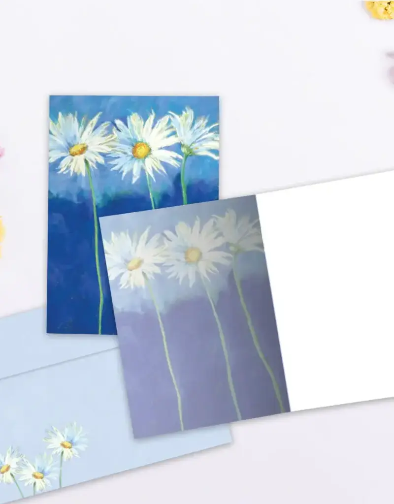 All Occasion Card - Daisies on Blue - 19390