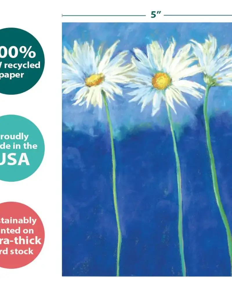 All Occasion Card - Daisies on Blue - 19390