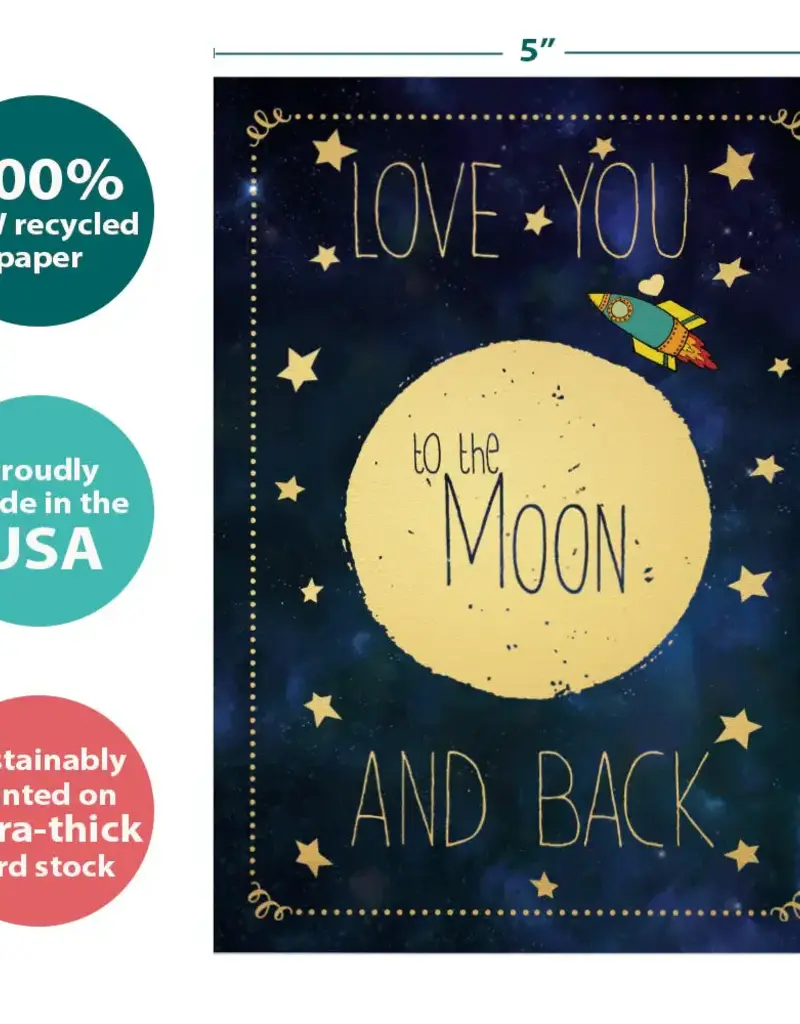 Birthday Card - Moon and Back - 17447