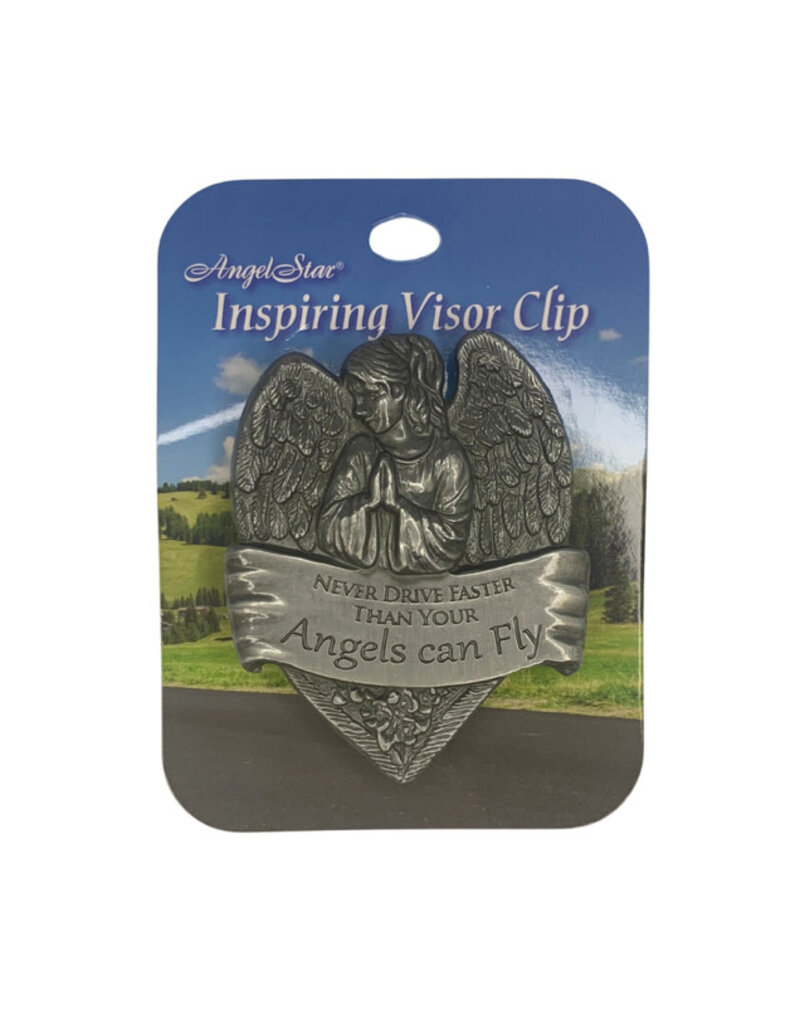 Visor Clip- Never Drive Faster Than- Metal