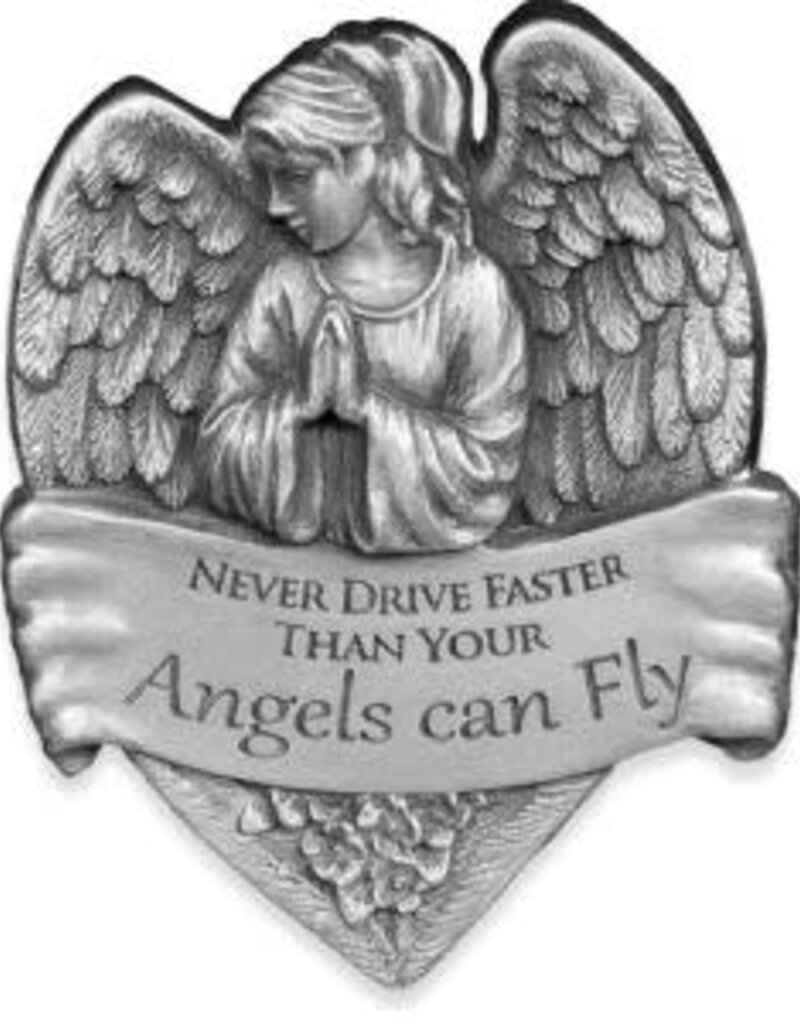 Visor Clip- Never Drive Faster Than- Metal