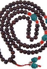 Rosewood and Turquoise Mala Prayer Beads