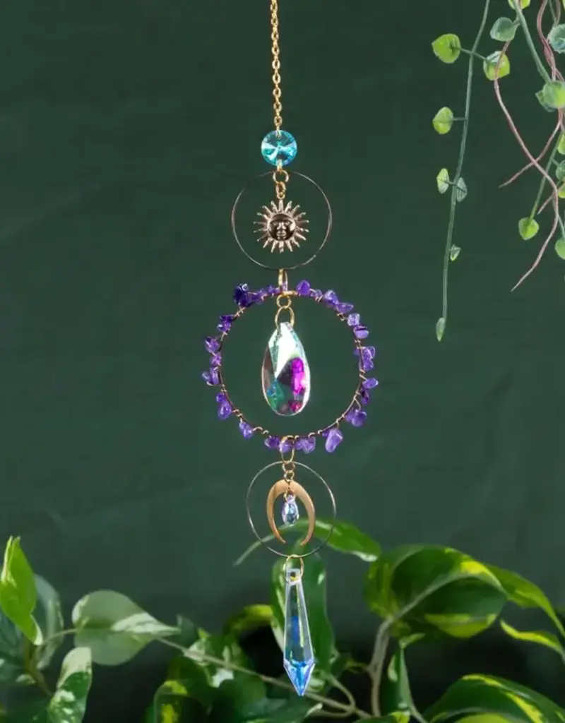 Crystal Sun Catcher. - Amethyst - 19419
