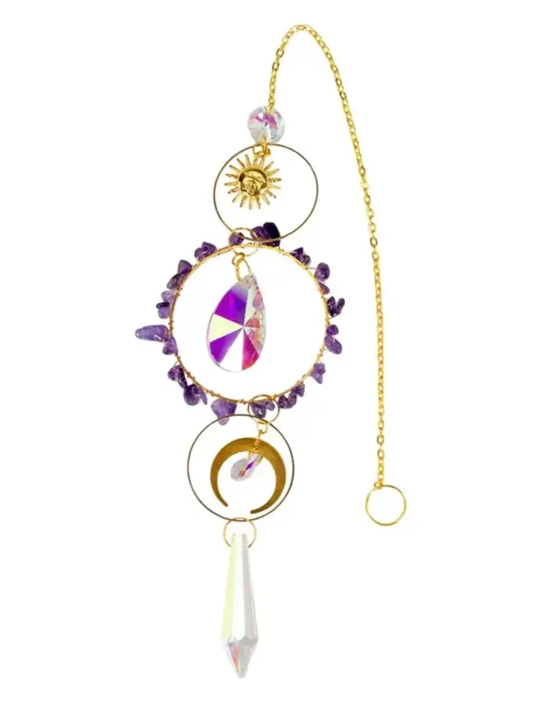 Crystal Sun Catcher. - Amethyst - 19419