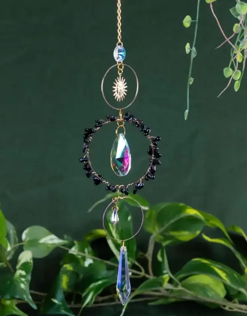 Crystal Sun Catcher - Black Obsidian - 19418