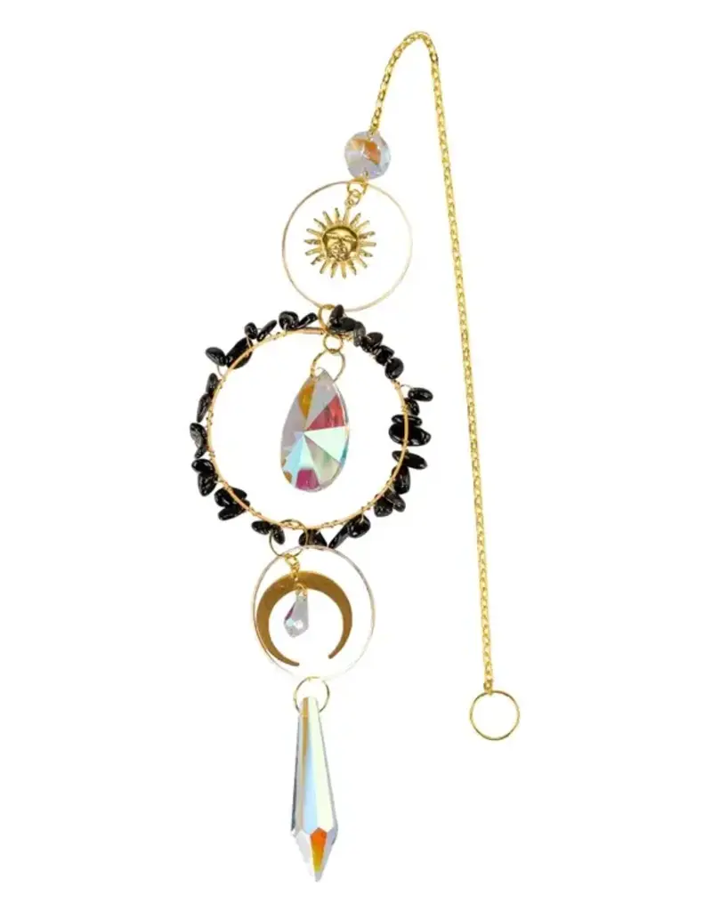 Crystal Sun Catcher - Black Obsidian - 19418
