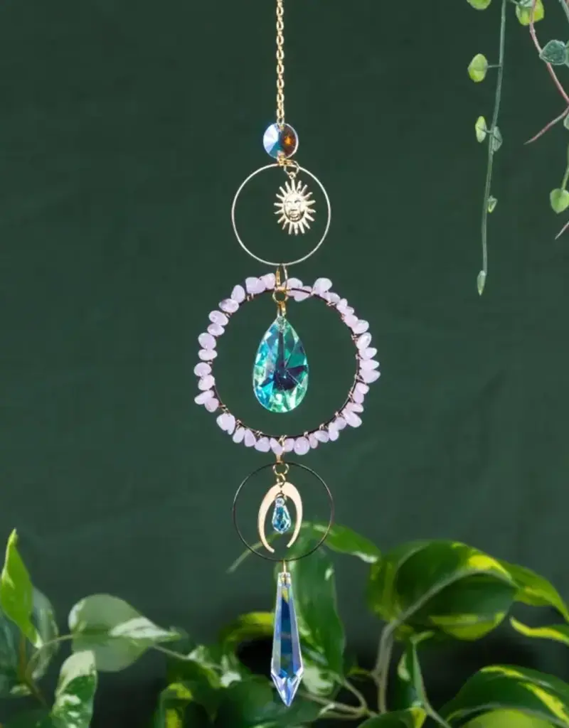 Crystal Sun Catcher. - Rose Quartz - 19420