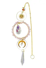 Crystal Sun Catcher. - Rose Quartz - 19420