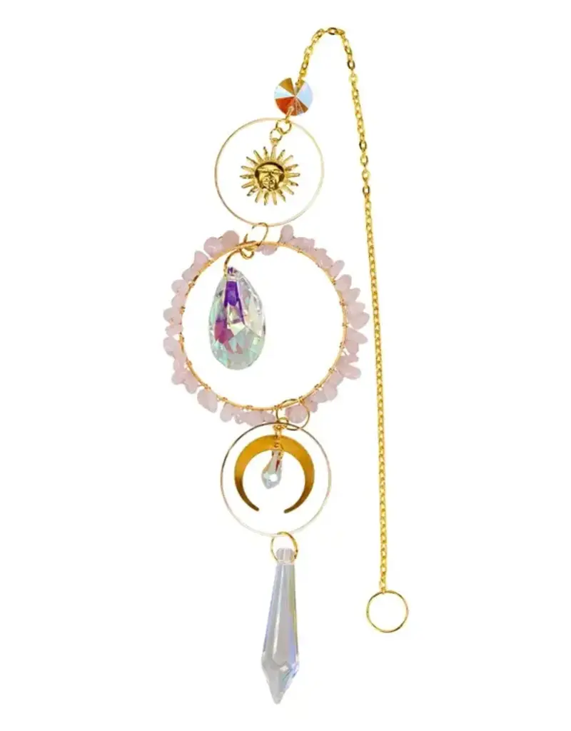 Crystal Sun Catcher. - Rose Quartz - 19420