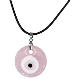 Evil Eye Necklace - Light Pink - 18753
