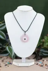 Evil Eye Necklace - Light Pink - 18753