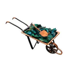 Crystal Chip Wheelbarrow - Chrysocolla - 7566