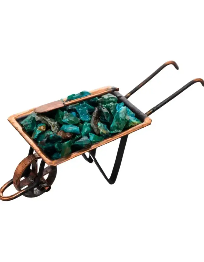 Crystal Chip Wheelbarrow - Chrysocolla - 7566