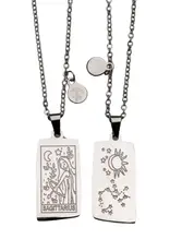 Zodiac Tarot Card & Astrology Necklace - 316L Stainless Steal / Sagittarius - 9739