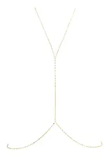 18K Gold PVD Plated Stainless Steel Lip Full Body Chain - Gold