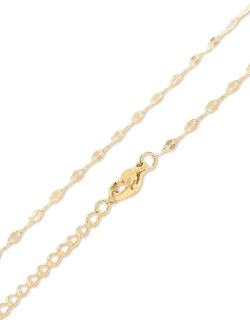 18K Gold PVD Plated Stainless Steel Lip Full Body Chain - Gold