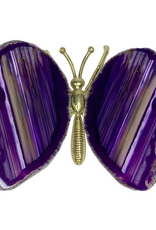 Butterfly - Purple Agate, Gold Body