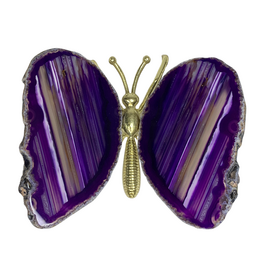 Butterfly - Purple Agate, Gold Body- BFLY9808