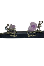 Railroad Spike with Amethyst & Miner