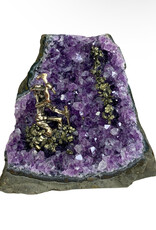 Amethyst Geode with Miner