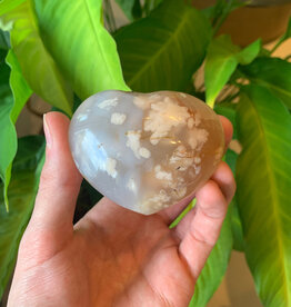 Flower Agate Hearts - SM